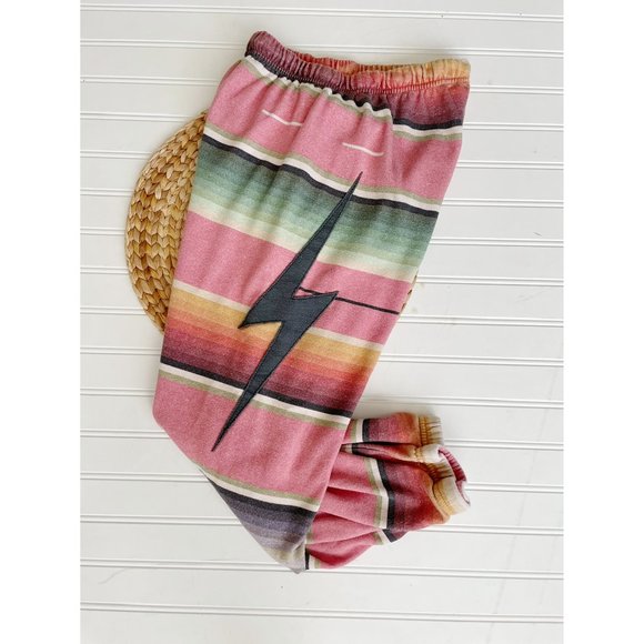 Aviator Nation Pants - Aviator Nation Tulum Bolt Stitch Stripe Sweatpants S ⚡️🌈